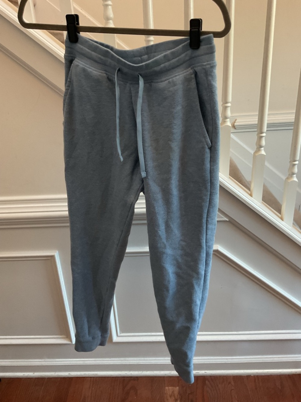 Puma Black Elastic Waistband Sweatpants and Tek Gear baby blue joggers